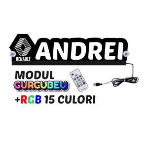 Placa Led Camion/Autoutilitara Contur-Rainbow (Curcubeu) RENAULT+NUME