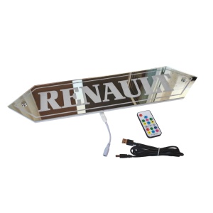 Placa Luminoasa Oglinda Interior RENAULT 58x14 cm - Img 2