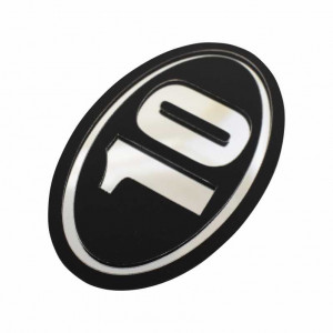 Placa personalizata ovala pentru apartament sau birou , 7,9x4,7 cm, efect oglinda - Img 2