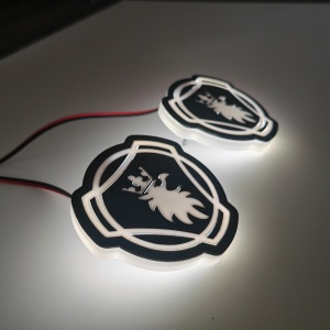 Set 2 Embleme LED Scania Grifon 10cm (Stânga/Dreapta) cu Iluminare Dublă + stabilizator de tensiune CADOU - Img 4