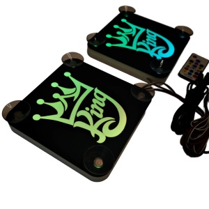 Set Embleme LED Interior KING – Modul Curcubeu, 15 Culori, 200 efecte dinamice, USB