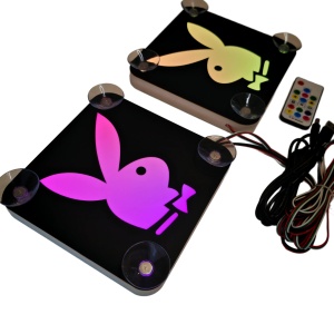 Set Embleme LED Interior PLAYBOY – Modul Curcubeu, 15 Culori, 200 efecte dinamice, USB