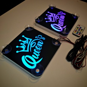Set Embleme LED Interior QUEEN'S – Modul Curcubeu, 15 Culori, 200 efecte dinamice, USB - Img 4