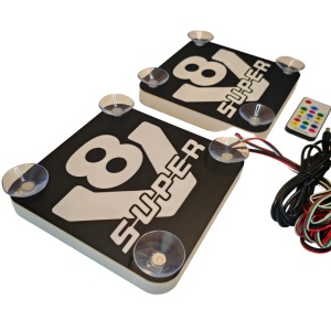 Set Embleme LED Interior SCANIA V8 SUPER – Modul Curcubeu, 15 Culori, 200 efecte dinamice, USB - Img 2