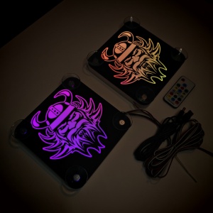 Set Embleme LED Interior VOLVO VIKING – Modul Curcubeu, 15 Culori, 200 efecte dinamice, USB - Img 9