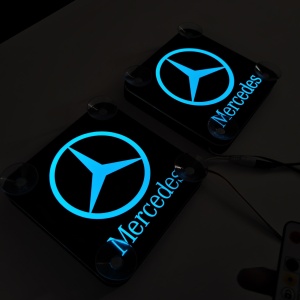 Set Embleme PLACI LED Dinamice, interior, Mercedes, 18x18 cm - Img 8