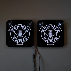 Set Embleme PLACI LED Dinamice, interior, SCANIA VABIS , 18x18 cm - Img 9