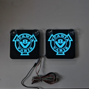 Set Embleme PLACI LED Dinamice, interior, SCANIA VABIS V8, 18x18 cm - Img 8