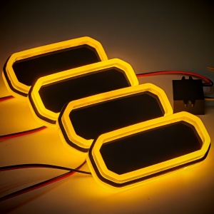 Set Lampa Gabarit LED 3D (2, 4, 6, 8 sau 10 buc) – 0Efect Neon Halo, Fixare cu Șurub & Stabilizator inclus 11,5x5,1cm