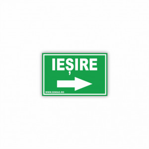 V255 Semn indicator (iesire sageata in dreapta),Tabla aluminiu, Autocolant sau PVC
