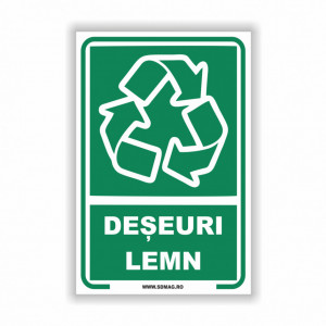 V262 Semn indicator, (deseuri lemn), Tabla Aluminiu, Autocolant sau PVC