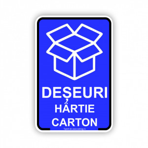 A171 Semn indicator, (deseuri hartie carton ), Tabla Aluminiu, Autocolant sau PVC