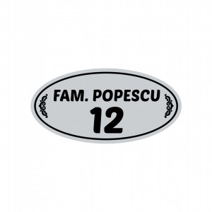 ABS177 Placa ABS Personalizata numar apartament (TEXT PERSONALIZAT)
