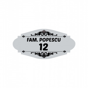 ABS182 Placa ABS Personalizata numar apartament (TEXT PERSONALIZAT)