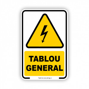 G119 Semn indicator, (tablou general), tabla aluminiu, Autocolant sau PVC
