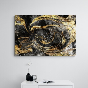 (GOLD0080) Tablou Canvas Black & Gold
