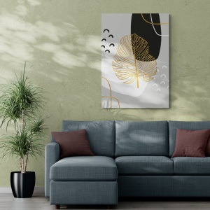 (GOLD0099) Tablou Canvas Black & Gold