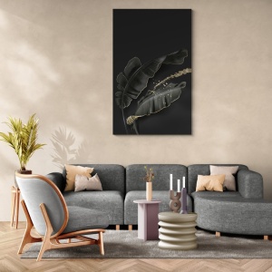 (GOLD077) Tablou Canvas Black & Gold