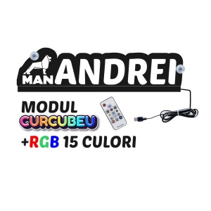 Placa Led Camion/Autoutilitara Contur-Rainbow (Curcubeu) MAN+NUME