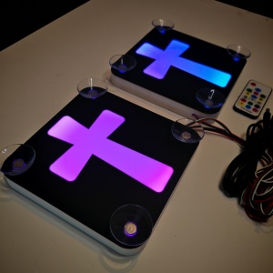 Set Embleme LED Interior CRUCE – Modul Curcubeu, 15 Culori, 200 efecte dinamice, USB - Img 10