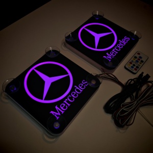 Set Embleme LED Interior MERCEDES – Modul Curcubeu, 15 Culori, 200 efecte dinamice, USB - Img 5