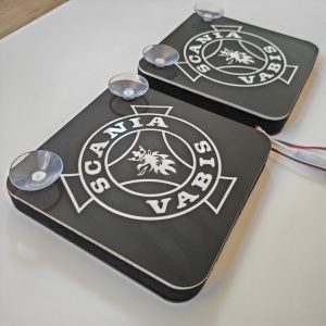 Set Embleme PLACI LED Dinamice, interior, SCANIA VABIS , 18x18 cm - Img 10