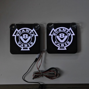 Set Embleme PLACI LED Dinamice, interior, SCANIA VABIS V8, 18x18 cm - Img 9