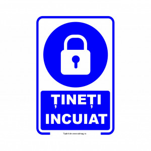 A198 Semn indicator, (TINETI INCUIAT) Tabla aluminiu, Autocolant sau PVC