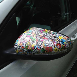 Autocolant Sticker Bomb pentru oglinzile masini 2 buc de 20x40cm