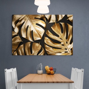 (GOLD052) Tablou Canvas Black & Gold
