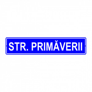 Placa Aluminiu, 52x11 cm, personalizata cu nume strada (1 rand)