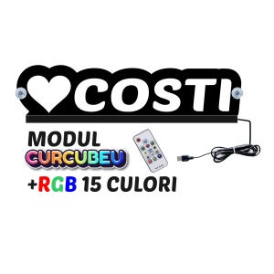 Placa Led Camion/Autoutilitara Contur-Rainbow (Curcubeu) INIMA+NUME