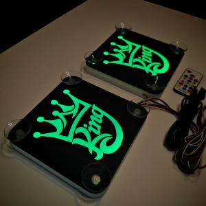 Set Embleme LED Interior KING – Modul Curcubeu, 15 Culori, 200 efecte dinamice, USB - Img 7