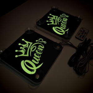 Set Embleme LED Interior QUEEN'S – Modul Curcubeu, 15 Culori, 200 efecte dinamice, USB - Img 8