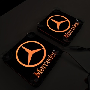 Set Embleme PLACI LED Dinamice, interior, Mercedes, 18x18 cm - Img 10