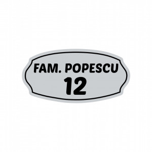 ABS178 Placa ABS Personalizata numar apartament (TEXT PERSONALIZAT)