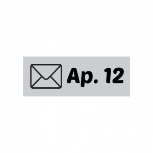 ABS183 Placa ABS Personalizata numar casuta postala (TEXT PERSONALIZAT)