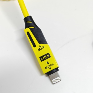 Cablu de Date și Încărcare Rapidă 4 în 1 Extensibil (Spiralat) CA-894 – PD 65W / 27W (USB-C, USB-A, iPhone) - Img 5