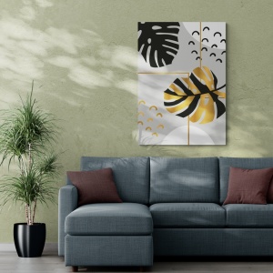 (GOLD0096) Tablou Canvas Black & Gold