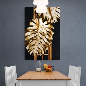 (GOLD053) Tablou Canvas Black & Gold