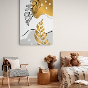 (GOLD088) Tablou Canvas Black & Gold