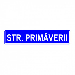Placa Aluminiu, 52x11 cm, personalizata cu nume strada (1 rand) - Img 2