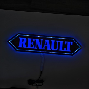 Placa Luminoasa Oglinda Interior RENAULT 58x14 cm - Img 5