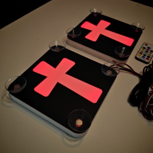 Set Embleme LED Interior CRUCE – Modul Curcubeu, 15 Culori, 200 efecte dinamice, USB - Img 4