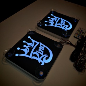 Set Embleme LED Interior KING – Modul Curcubeu, 15 Culori, 200 efecte dinamice, USB - Img 4