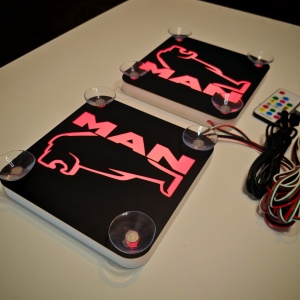Set Embleme LED Interior MAN LEU – Modul Curcubeu, 15 Culori, 200 efecte dinamice, USB - Img 5
