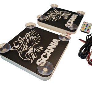 Set Embleme LED Interior SCANIA GRIFON – Modul Curcubeu, 15 Culori, 200 efecte dinamice, USB - Img 2