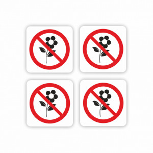 X312 Set 4 Stickere Autocolante 7x7 cm NU RUPETI FLORILE
