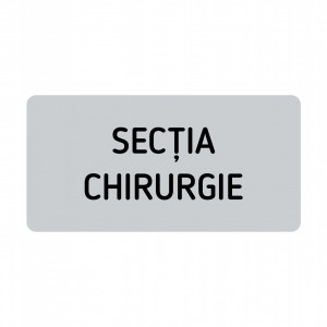 ABS107 Placa ABS 20x10 cm Personalizata (SECTIA CHIRURGIE)
