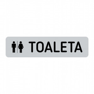 ABS122 Placa ABS 20x5 cm Personalizata (TOALETA MIXTA)